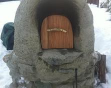 Local Artist Holly Wunderlich made this amazing cob and stove oven on the property